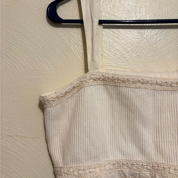 Cider White Sleeveless Peplum Crop Top - Picture 6 of 8